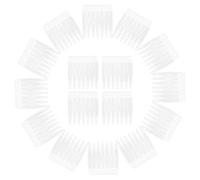 100 Pièces Peigne à Postiche à 7 Dents en Plastique Blanc | Accessoire Léger pour Bonnets, Maintien Sûr sur Filets et Cheveux Naturels, Usage Quotidien et Coiffure