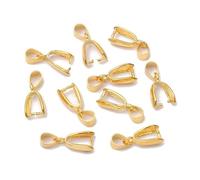 100 pièces pendentif Clip fermoir graines de Melon boucle connecteur cuivre charme Bail perles for les résultats bijoux composants à bricoler soi-même pour Collier(Gold,No.7-8mmx9mm)