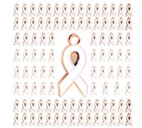 100 Pièces Pendentif De Sensibilisation À Breloque En Ruban Léger Bricolage Fabrication Bijoux Perles Breloque Pendentif Espoir Composants D'embellissements En Forme Coeur Pour La Fabrication