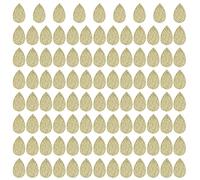 100 Pièces Pendentifs Boucles D'Oreilles Goutte Perforées, Similicuir avec Sequins Dorés, Décoration DIY - Léger et Exquis, Parfait pour Création de Bijoux Personnalisés (Ou)