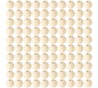 100 Pièces Perle en Bois,Perles Bois 14mm,Boule en Bois,Perle Bois,Grosses Perles en Bois,Boule Bois,Perles Bois Naturel,Pour Faire des Décorations Artisanales,des Bracelets,DIY(100,14mm)