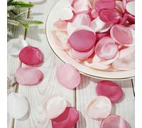 100 pièces Pétales de rose en soie pour mariage - Confettis à bords brûlés qui brillent dans le noir pour enterrement de vie de jeune fille, anniversaire et renouvellement de vœux | Décor floral lumin