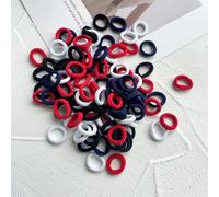 100 Pièces -Petite Ceinture de cheveux pour fille en bas âge, fille et enfant coton bambin Hair Band, multicolore petits cheveux sans couture, ne pas endommager les cheveux (Rouge F)