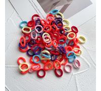 100 Pièces -Petite Ceinture de cheveux pour fille en bas âge, fille et enfant coton bambin Hair Band, multicolore petits cheveux sans couture, ne pas endommager les cheveux (Coloré A)
