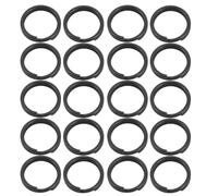 100 Pièces Petits Anneaux Brisés Noirs en Acier | Profil Plat, Ouverture sans Soudure, Finition Polie Résistante à L’oxydation, pour Cartes D’identité