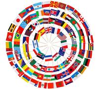 100 Pièces Pics à Cocktail de Drapeau de Monde Cure-Dents de Drapeau de Différents Pays Piques de Drapeau en Papier Topper de Gâteau de Drapeau Bâtons de Drapeau à Nourriture Fruits