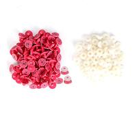Pince à étiqueter d'oreille pour animaux d'élevage, 100 pièces étiquette d'oreille en plastique pour animaux d'élevage de qualité pour étiquette de marqueur de chien de lapin(rose rouge)
