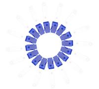 100 Pièces Pince pour Badge D'identification en Plastique Bleu | Sangle Transparente et Clip Crocodile Cranté, pour Cartes Nom, Clés, Salons et Événements Scolaires