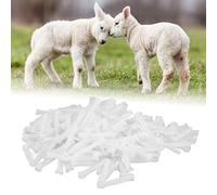 100 Pièces, Pinces à Cordon Ombilical Jetables, Pince à Cordon Ombilical Blanche pour Animaux Chiot Chatons Vaches Naissance D'urgence