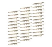 100 Pièces Pinces Crocodiles Métalliques Argenté, Fer | Usage Maison et Bricolage, Pièce Versatile, Résistance à L’usure, Format Compact pour Soudure