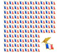 100 Pièces Pins Drapeau Francais Métal Pin's Drapeau Français Broches de Drapeaux Nationaux Francais Badge à épingle Pins Europe Pins Costume Fête Nationale Française Fans de Sport Veste Sac à dos