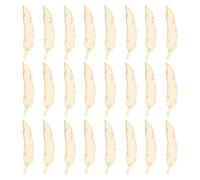 100 Pièces Plume En Bois Embellissement De De Bois Artisanat De Peinture En Bois Attrape-rêves Populaire Pendentif En Bois Plume De Bois Non Peinte Extraterrestre La Plume