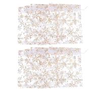 100 Pièces Pochette à Bijoux en Tissu à Cordon, Motif Noël | Paquet Réutilisable, Marquage Doré Discret, pour Clés et Denrées Sèches, Fêtes D'anniversaire