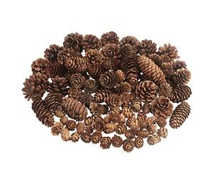 100 Pièces Pommes de Pin Pommes de Pin de Noël Pommes de Pin Naturel en Vrac pour Bricolage à la Main Mariage Sapin de Noël Automne Hiver Décoration Familiale, Grand et Moyen Mini Mélange