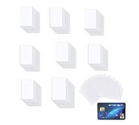 100 pièces Porte-Cartes de crédit en Plastique, Etui Protège Carte Bancaire, Card Sleeves, Manchon Carte, Protection pour Les Cartes de Crédit, Vitale, Professionnelle, en PVC Clair.