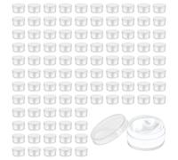 100 Pièces Pots de Récipients Cosmétiques Petits Pots en Plastique Cylindre Outil Stockage Transparent pour Stocker Cosmétiques, Clous d'oreilles, Perles (2x2x1cm/0.8x0.8x0.4in)