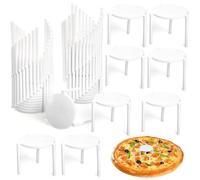 100 Pièces Pour économiser La Pizza, Support Pour Boîtes à Pizza Empilables En Plastique Blanc, Pour Conteneur De Restaurant, Boîtes De Restauration Et Service De Plats à Emporter (B)