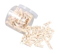 100 Pièces Punaises avec Clips en Bois, Petit Clips Photo en Bois, Pince À Punaise Photos Artisanat Clip Porte-Photo, Punaises Décoratives Goupille de Marquage pour Tableaux en liège (A)