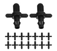 100 Pièces Raccord Fileté à Barbes pour Tuyau 4/7, Pp Noir, 6mm