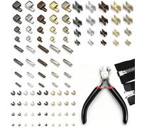100 Pièces Réparation De Fermeture À Glissière Kit,Embout Fermeture Eclair,Remplacer Un Arrêt De Éclair Pour Veste Jeans Couture,5 Couleurs,4 Spécifications