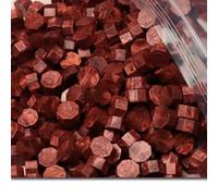 100 pièces rétro octogone cacheter perles de cire sceau timbre perlé for mariage Vintage artisanat décor carte faisant des outils(Red gold)