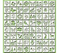 100 pièces Réutilisables Pochoirs en plastique Modèles Pochoirs Réutilisables Modèles en plastique Fleurs Pochoirs Petit set de peinture Set de pochoirs pour scrapbooking Bois Meubles Toile Décoration