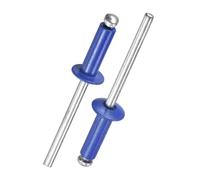 100 Pièces Rivets Aveugles Bleus 4mm, Alu Rivet Plaque Immatriculation
