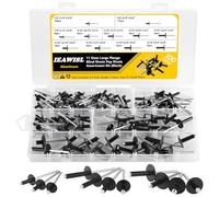 100 Pièces Rivets Aveugles, Rivets Pop En Aluminium Avec Large Bride 3.2mm 4mm 4.8mm, Rivets à Bout Ouvert, Rivets Pop Pour La Maison De Bricolage, L'Automobile, L'Aviation (Noir)