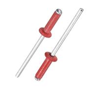 100 Pièces Rivets Aveugles Rouges 4mm, Alu Rivet Plaque Immatriculation