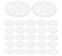 100 Pièces Rondelle Isolante en Plastique pour Fixation de | Polypropylène Blanc, Design à Quatre Pointes, pour Murs Arrière et Plafonds, Installation Simple
