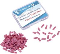 100 Pièces Rouge Ordinateur Jumper Cap Avec Poignée Court-Circuit Shunt Connecteur Tête Masculine 2 Broches 2,54Mm Utilisé Pour Arduino Raspberry Pi Pcb Pc Dvd Hdd Projet De Court[ZHUJ2866]
