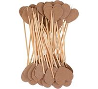 100 pièces rustique Vintage coeur mariage douche nuptiale Cupcake pics Topper rustique gâteau de mariage Topper