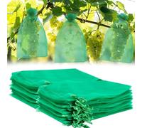 100 Pièces Sac Protection Fruits, 20 x 30 cm Sac de Protection de Raisins, Sachets en Organza Respirant avec Cordon de Serrage, pour Protéger Contre Guêpes Oiseaux