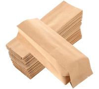 100 Pièces Sachet de Thé en Papier Kraft à Soufflets Latéraux