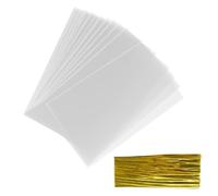 100 Pièces Sachet Transparent avec Cravates, 15x20cm avec Attaches dorées, Sachet Bonbon Transparent OPP Alimentaire pour Biscuits, Chocolats, sac Bonbon Anniversaire, Cadeaux et Fêtes