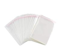 100 Pièces Sachets Auto-Adhésifs 12x14cm OPP Clair Sac en Plastique Transparent pour Sucette, Biscuits, Chocolat, Bonbons