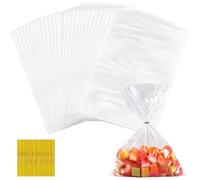 100 Pièces Sachets Transparents 20x30cm pour Biscuits,Gâteaux,Bonbons
