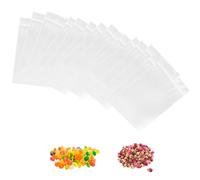 100 Pièces Sachets Zip Transparent, 6 x 4cm Plastiques Sachet Zip, Refermables Transparent Pochette Zip, Pochette Plastique Zip, pour La Cuisine Loisirs Créatifs Perles Échantillons Biscuits Bonbons