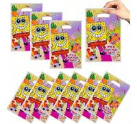 100 pièces Sacs cadeaux Bob l'éponge - Sacs de courses avec personnage de dessin animé, sacs nacrés pour anniversaires, sacs à bonbons thème joyeux anniversaire, sacs souvenirs en plastique CartoonPol