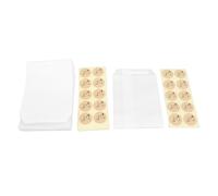 100 pièces sacs en papier plats avec autocollants, sacs à biscuits translucides blancs, petits sacs à collation en papier pour bijoux bonbons faveurs de mariage, sacs cadeaux pour
