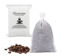 100 pièces sacs filtrants à thé jetables vides coton cordon joint filtre sachets de thé pour feuilles mobiles sarcelle 100 pièces (4 "x 6"/10 x 15 cm))