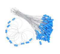 100 Pièces Scellé de Sécurité Câble Acier, Anti-effraction, Bleu | ABS et Acier, Compatibilité Large Température, Protège Équipements Électriques, Usage Conteneur et Camion
