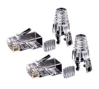 100 Pièces Séries Cat6 RJ45 Connecteur UTP CâBle Ethernet Jack 8P8C Réseau CAT 6 Modulaire Bouchons Avec 6,5 mm RJ45 Caps