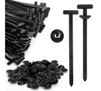 100 Pièces Serre Cable Nylon Universal Cable Tie Buckle, Attache Cable Autobloquantes Robuste en Plastique Noir, Colliers de Serrage Multiusages pour Voiture, Maison et Réparations Rapides