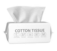 100 Pièces Serviette de Visage Jetable, Lingettes Sèches Pur 100% Coton, Lingettes Bébé, Naturelles et Biodégradables, Lingettes Humides et Sèches épaissies pour Tous Types de Peau (20X20CM)