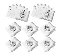 100 Pièces Serviettes en Papier à Note de Musique | Décor de Table Festif Intérieur, Usage Unique, Confort Doux, Motif Créatif, Papier Simple