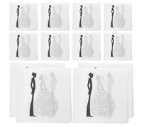 100 Pièces Serviettes en Papier Imprimées Blanc, Mariage Décor Table | Pâte de Bois, Mots et Image Mariée, Usage Buffet, Nettoyage Jetable, Lot pour Réception