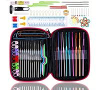 100 pièces Set de crochet en métal, assortiment d'aiguilles à tricoter en aluminium de couleurs variées et divers outils pour l'artisanat et le tricot créatifs, couleurs aléatoires Acier inoxydable