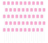 100 Pièces Soins Bucco Bâtonnets,Écouvillon Éponge,Nettoyage Écouvillon Éponge, pour Soins Buccodentaires Quotidiens et Besoins Domestiques des adultes,Enfants ou des Animaux Domestiques (Rose)