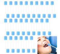100 Pièces Soins Bucco Bâtonnets,Écouvillon Éponge,Nettoyage Écouvillon Éponge,pour Soins Buccodentaires Quotidiens et Besoins Domestiques des adultes,Enfants ou des Animaux Domestiques (bleu)